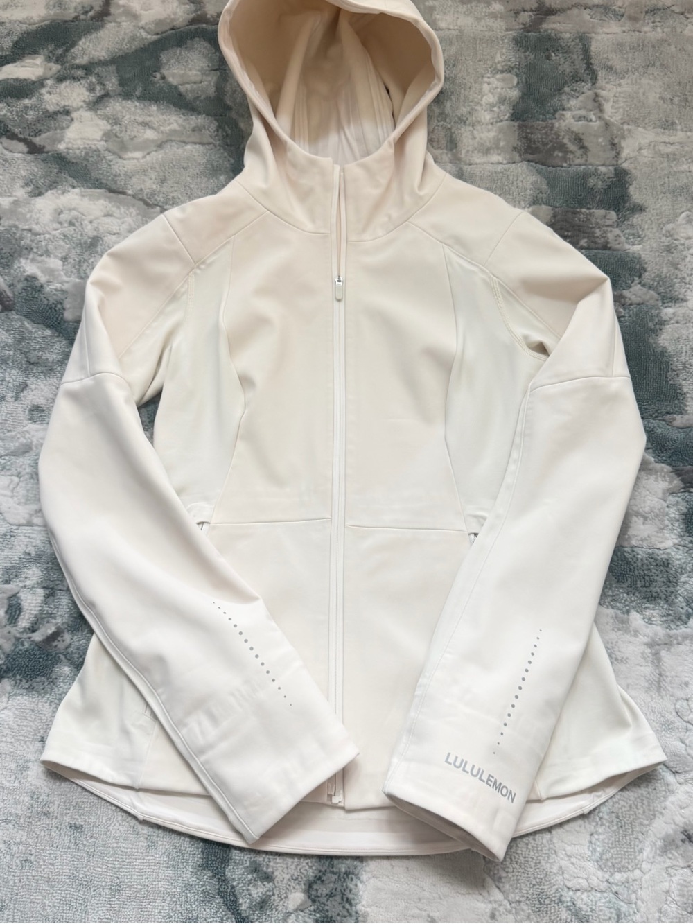 lululemon athletica Cream Full-Zip Hooded Jacket